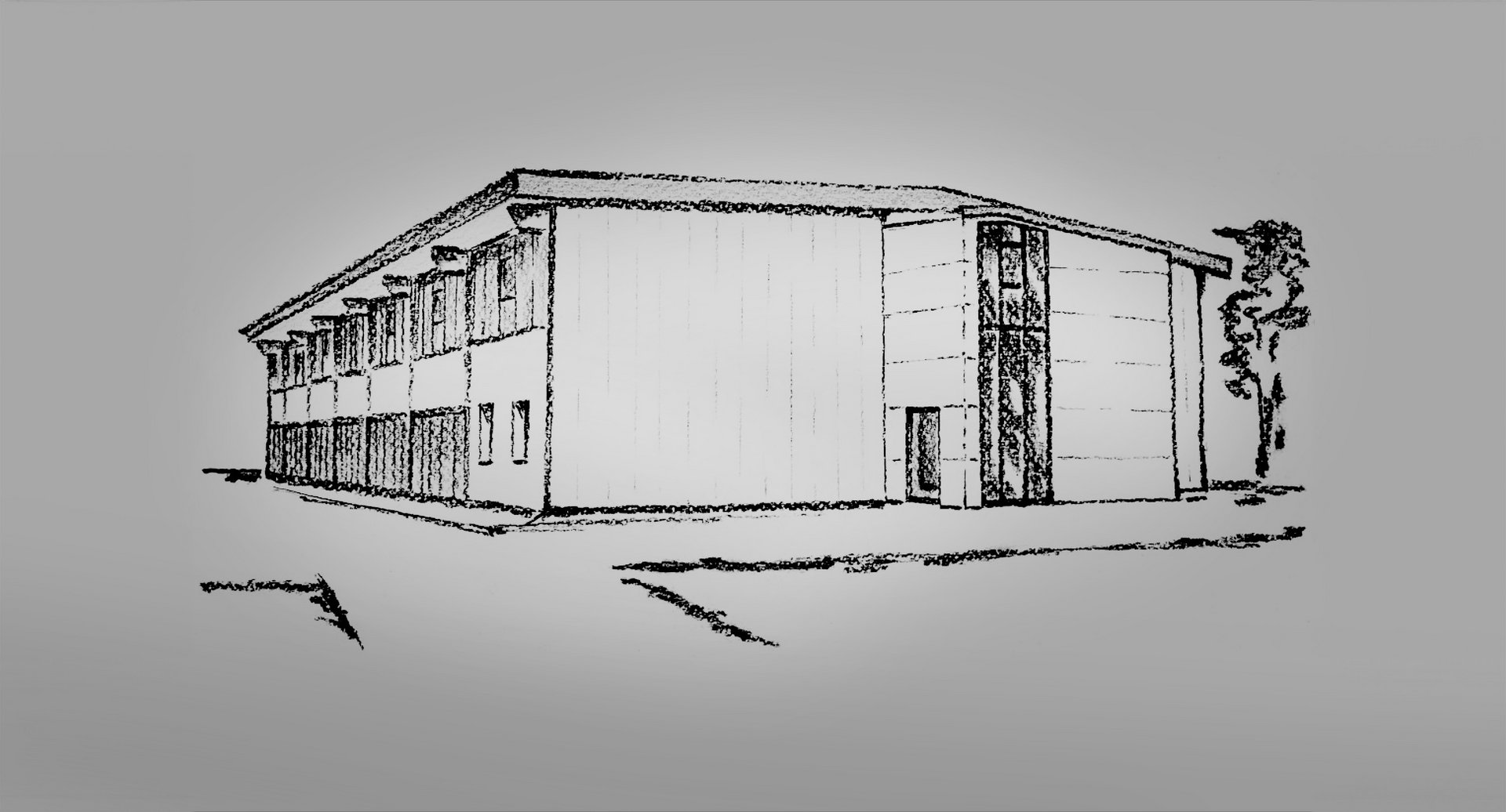 Skizze Des Unternehmensgebäudes